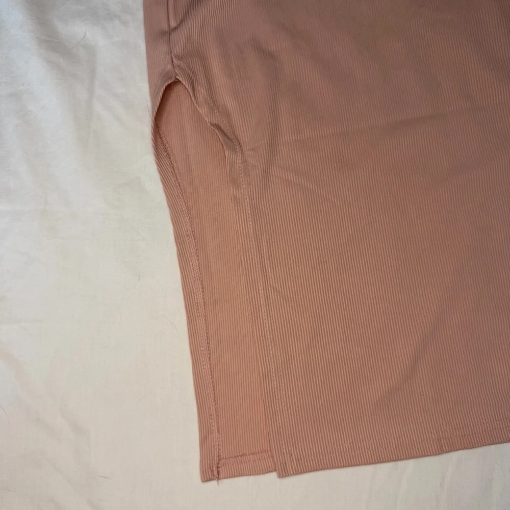 Blush Pink Ribbed Dress - Picture 10 of 13